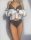 MRN szürke csipkés plus size bikini bugyi