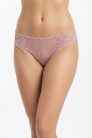 L.Y. Mark exkluzív mályva színű csipkés bikini bugyi