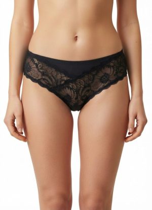 Crossed fekete csipkés bikini bugyi