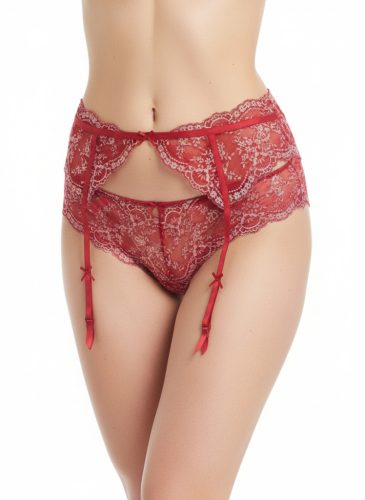 Piros csipkés harisnyatartó