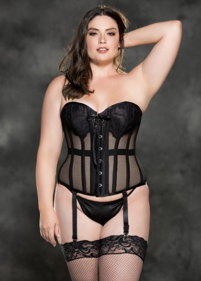 Exkluzív necc harisnyatartós corset