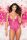 Tanga fazonú pink csipkés teddy