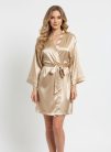 Világos arany színű szatén kimonó