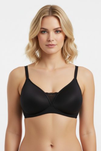 Csipkével díszített merevítő nélküli plus size melltartó