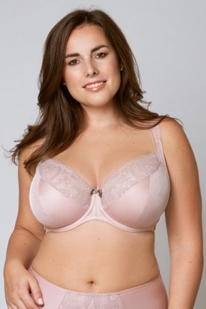 Rose szivacs nélküli csipkés plus size melltartó