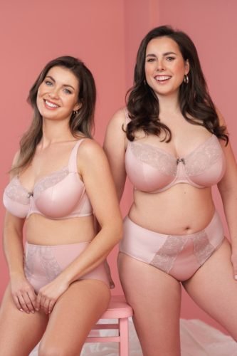 Rose szivacs nélküli csipkés plus size melltartó