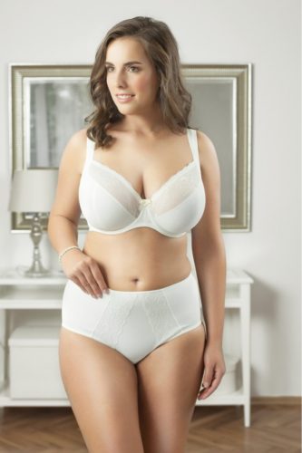 Ivory színű szivacs nélküli csipkés melltartó