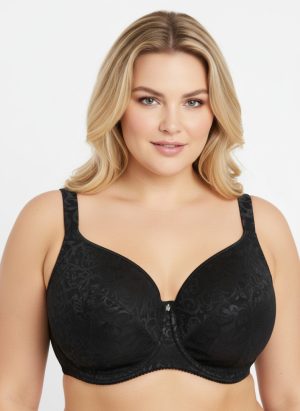 Fekete jacquard melltartó