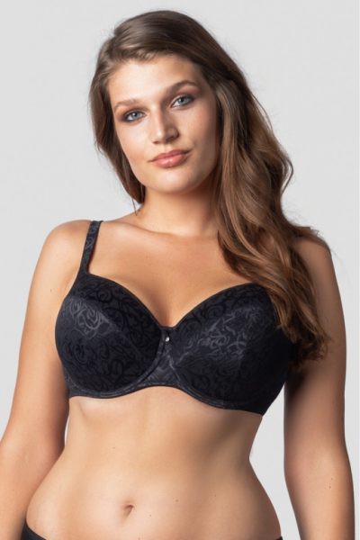 Fekete jacquard melltartó