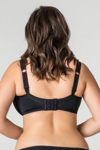 Fekete szivacsos melltartó, flexibilis merevítővel
