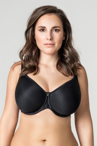 Fekete szivacsos melltartó, flexibilis merevítővel