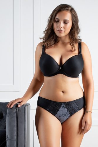 Fekete melltartó, vékony szivacsbetéttel