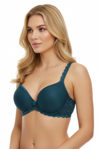 Smaragdzöld mélyen dekoltált flexibilis melltartó