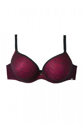 Cassandra exkluzív bíbor színű pántos melltartó