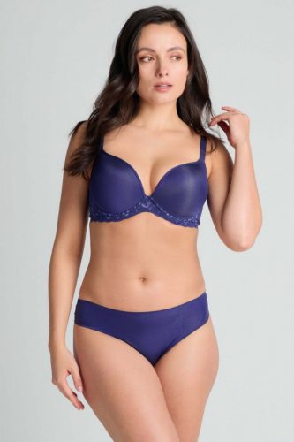 Kék exkluzív mélyen dekoltált melltartó