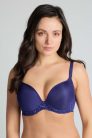Kék exkluzív mélyen dekoltált melltartó