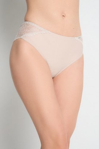 Exkluzív cappuccino színű csipkés bikini bugyi