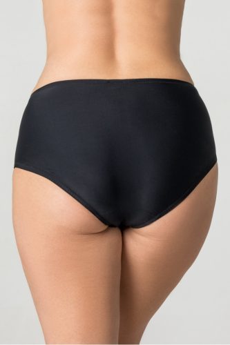 Magasított fazonú kék mintás csipkés bugyi