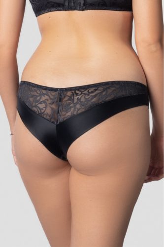 Fekete jacquard brazil bugyi