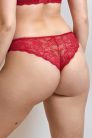  Exkluzív bordó csipkés brazil bugyi