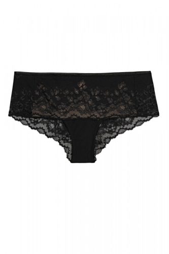 Luxus csipkés rose-fekete francia bugyi